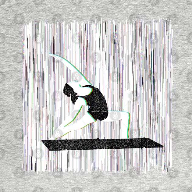 Yoga Woman Glitch Art by mailboxdisco